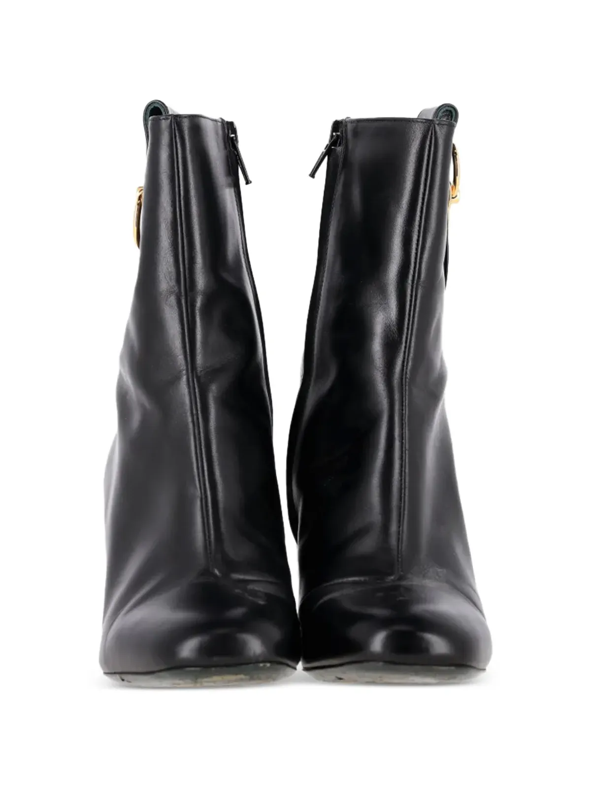 Mulberry Pre-Owned スクエアトゥ ハイヒール アンクルブーツ - 画像4