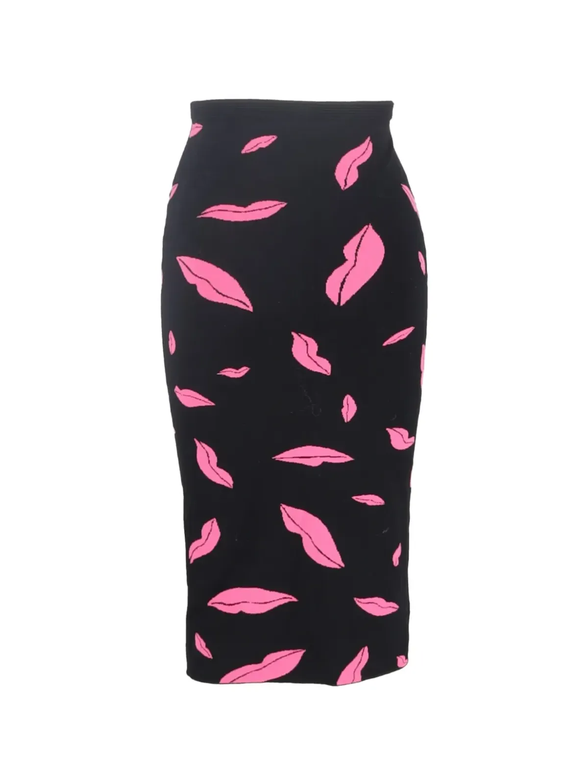 Diane Von Furstenberg Vintage リッププリント フィットミディスカート - 画像2