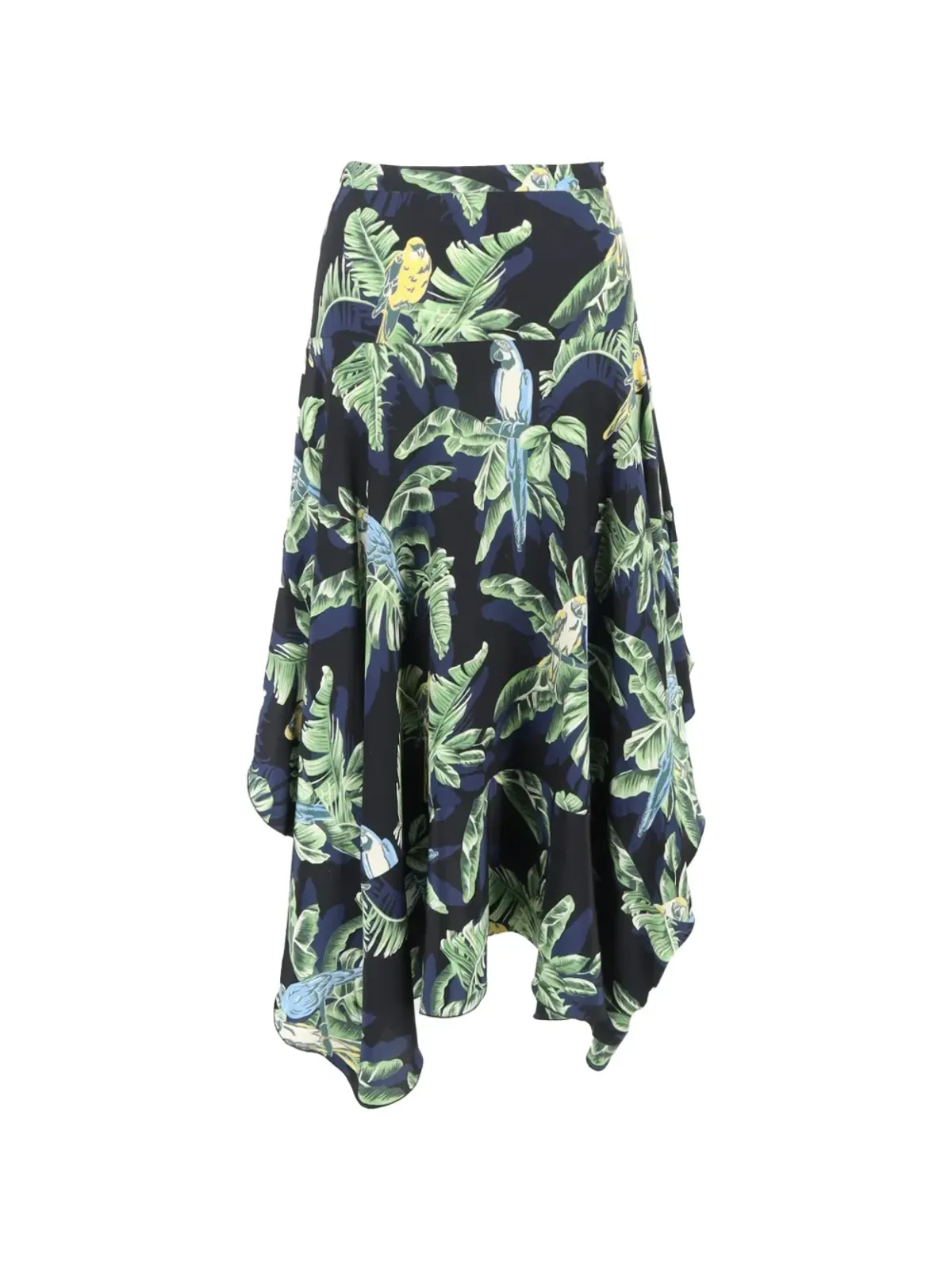 Stella McCartney ビンテージ パロットプリント アシンメトリック スカート - 画像1
