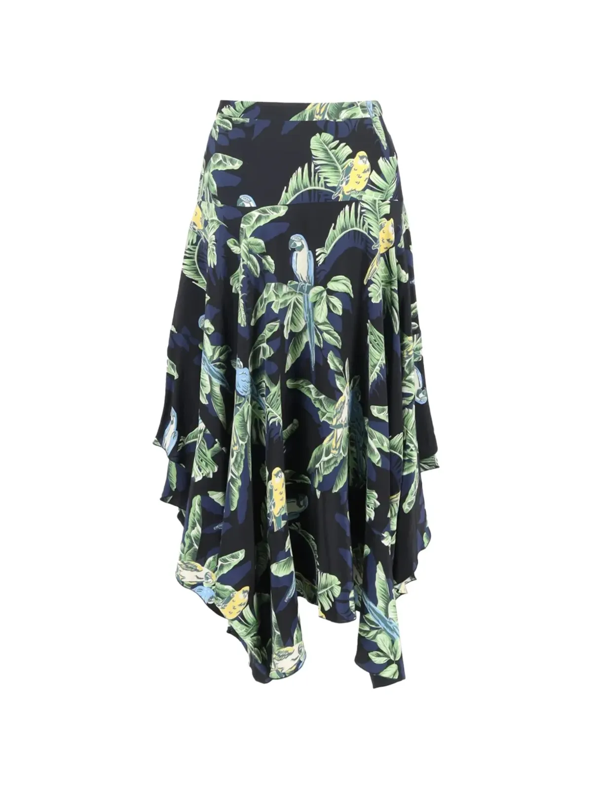 Stella McCartney ビンテージ パロットプリント アシンメトリック スカート - 画像2