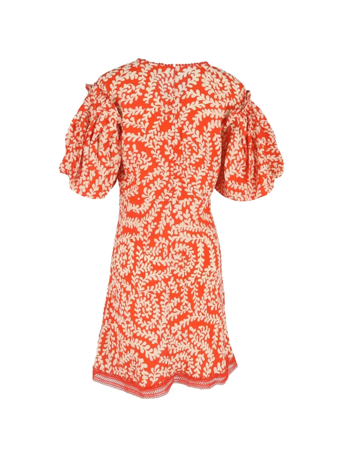 Diane Von Furstenberg Vintage フィッシャー柄ミニドレス - オレンジ - 画像2
