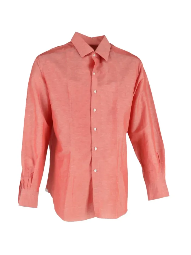 Loro Piana Pre-Owned Loro Piana ビンテージ リネン長袖シャツ オレンジの商品画像