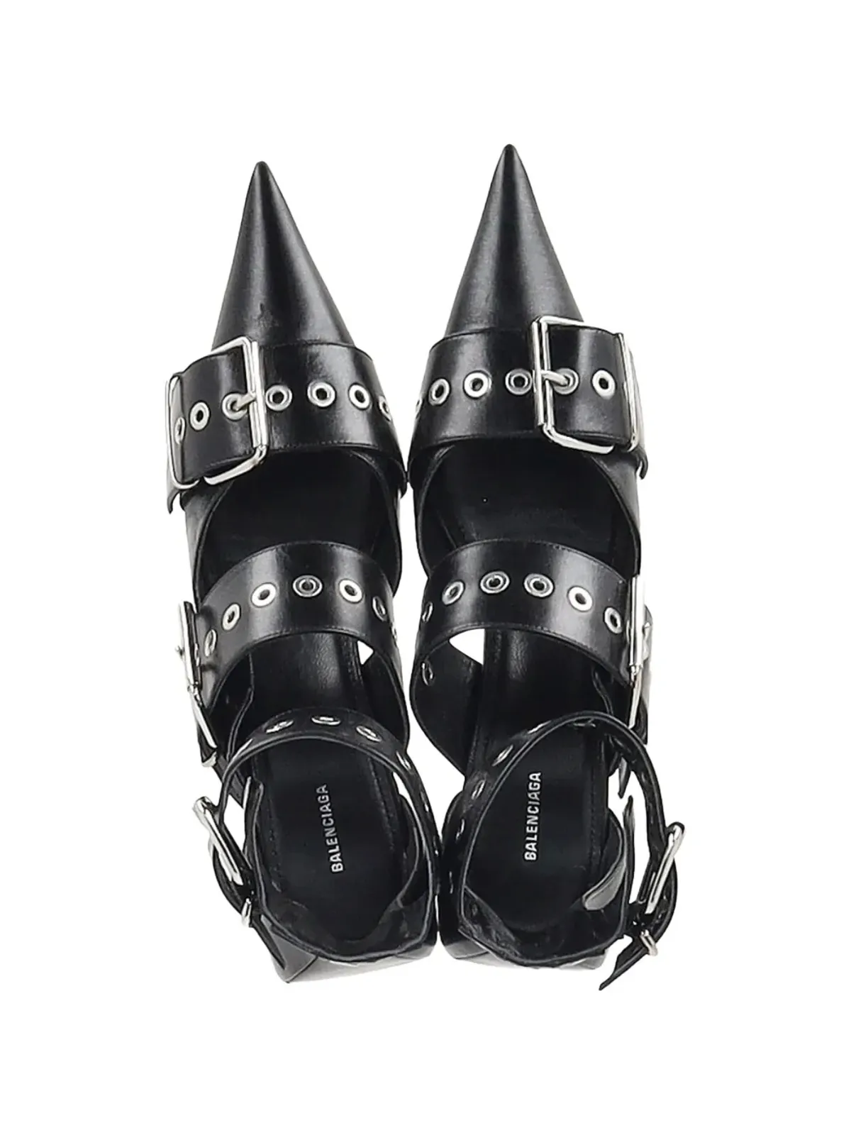 Balenciaga Pre-Owned バックル付きレザーストレットパンプス - 画像5