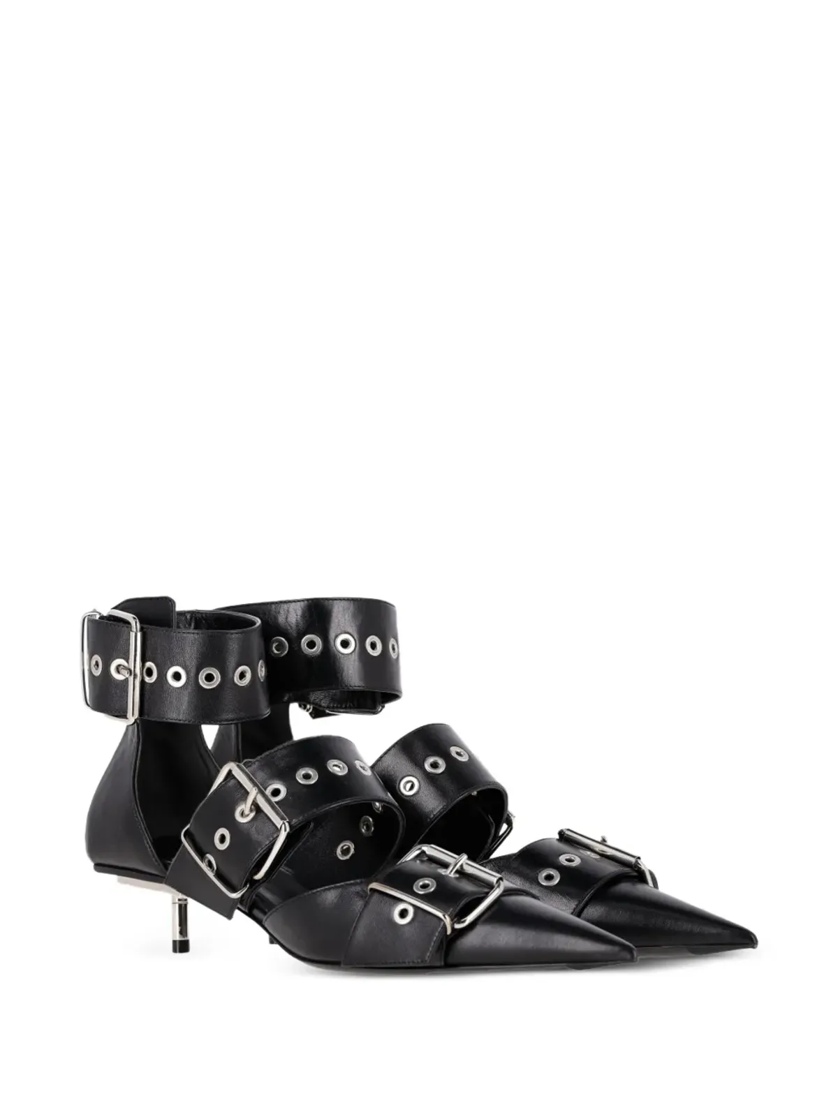 Balenciaga Pre-Owned バックル付きレザーストレットパンプス - 画像2