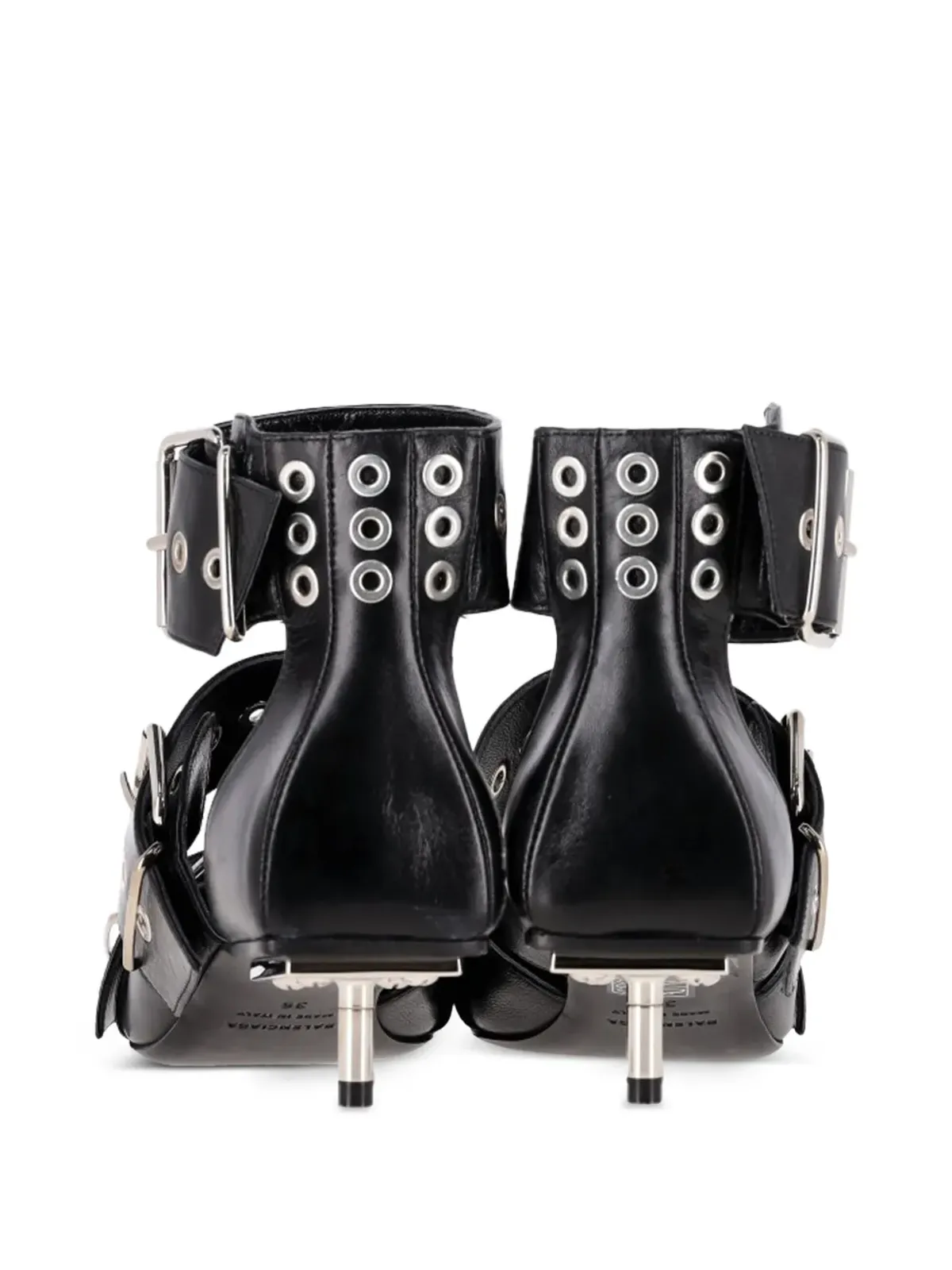 Balenciaga Pre-Owned バックル付きレザーストレットパンプス - 画像3