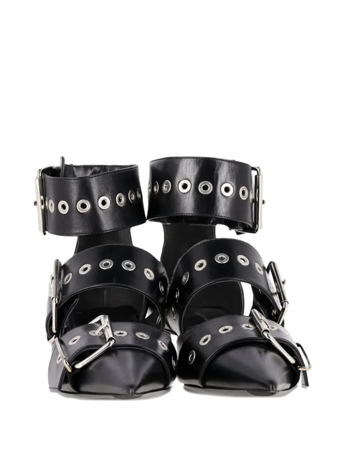 Balenciaga Pre-Owned バックル付きレザーストレットパンプス - 画像4