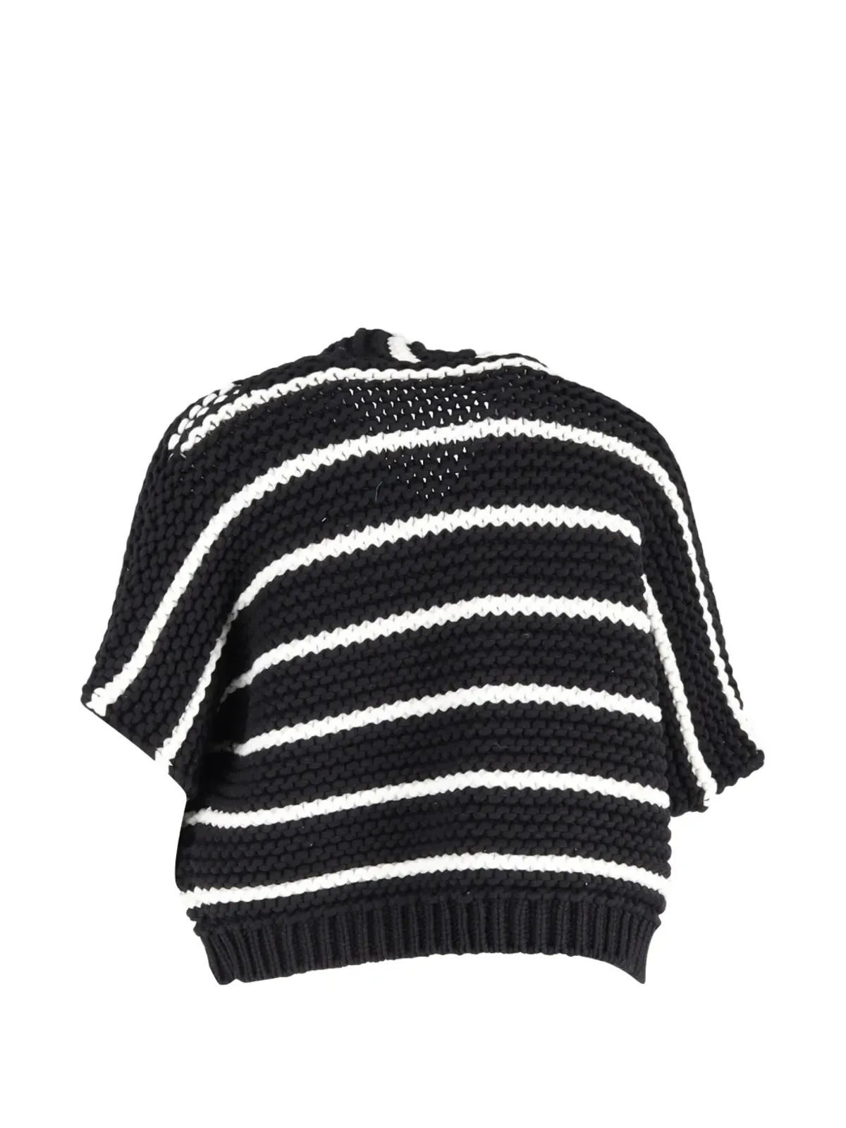 Brunello Cucinelli Vintage ストライプ柄オープンカーディガン（ブラック） - 画像2