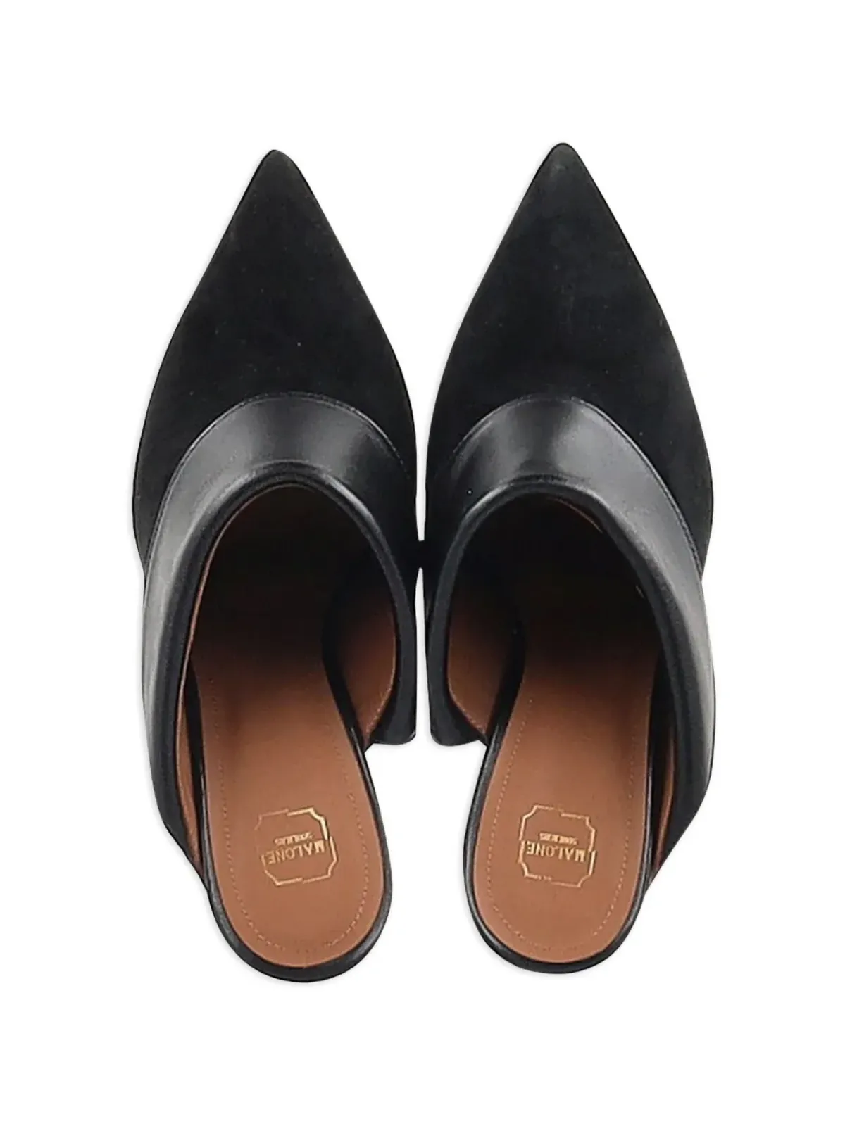 Malone Souliers ポインテッドトゥ ヒール付きミュール - ブラック - 画像4