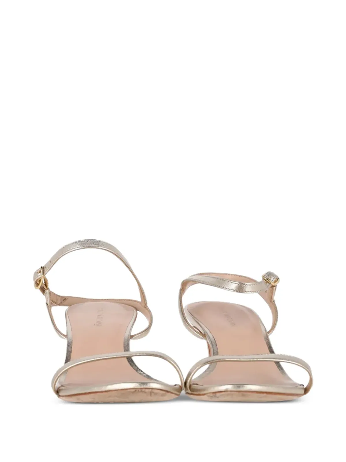 Stuart Weitzman アンクルストラップレザーサンダル - ゴールド - 画像5