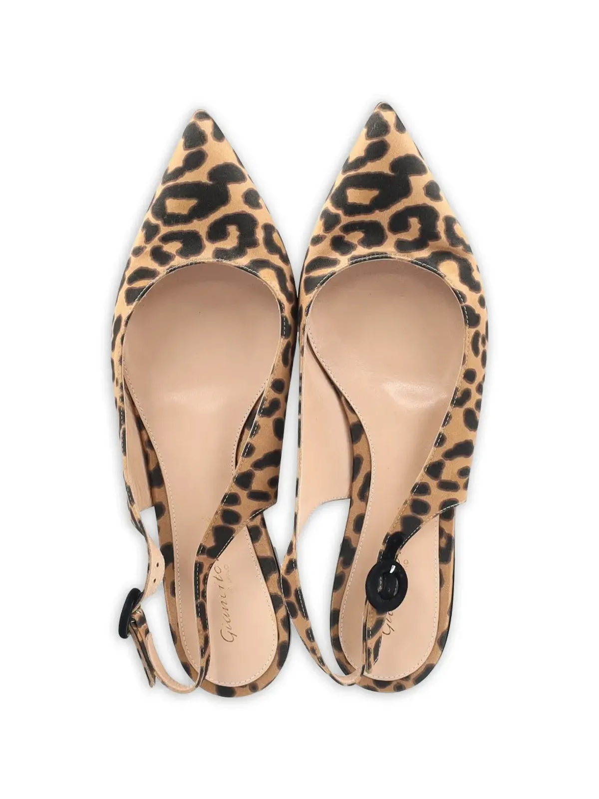 Gianvito Rossi レオパード柄スリングバックフラットパンプス - 画像3