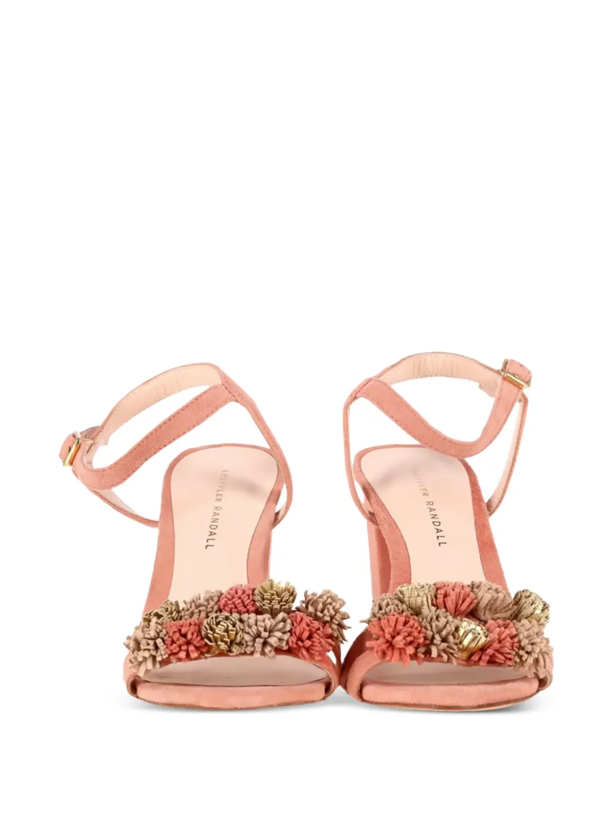 Loeffler Randall 花柄アップリケ付きヒールサンダル - 画像5
