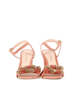 Loeffler Randall 花柄アップリケ付きヒールサンダル - サムネイル5