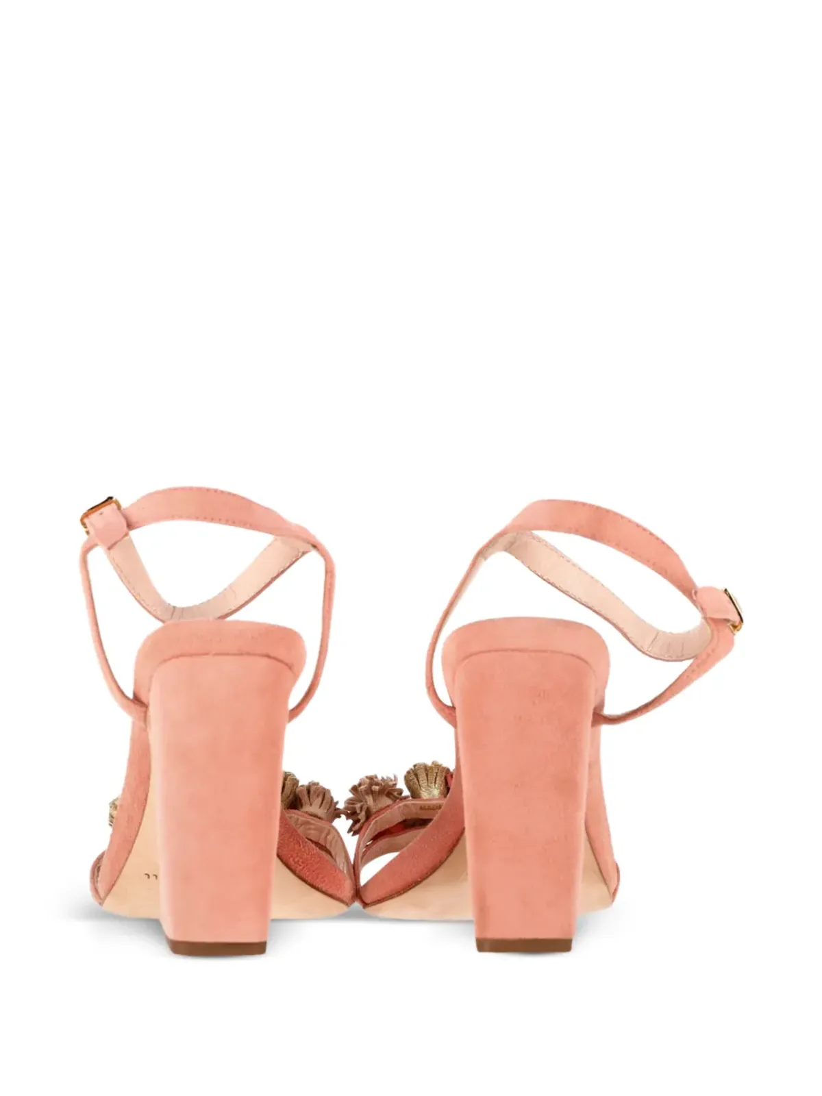 Loeffler Randall 花柄アップリケ付きヒールサンダル - 画像3