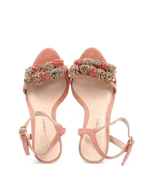 Loeffler Randall 花柄アップリケ付きヒールサンダル - サムネイル4
