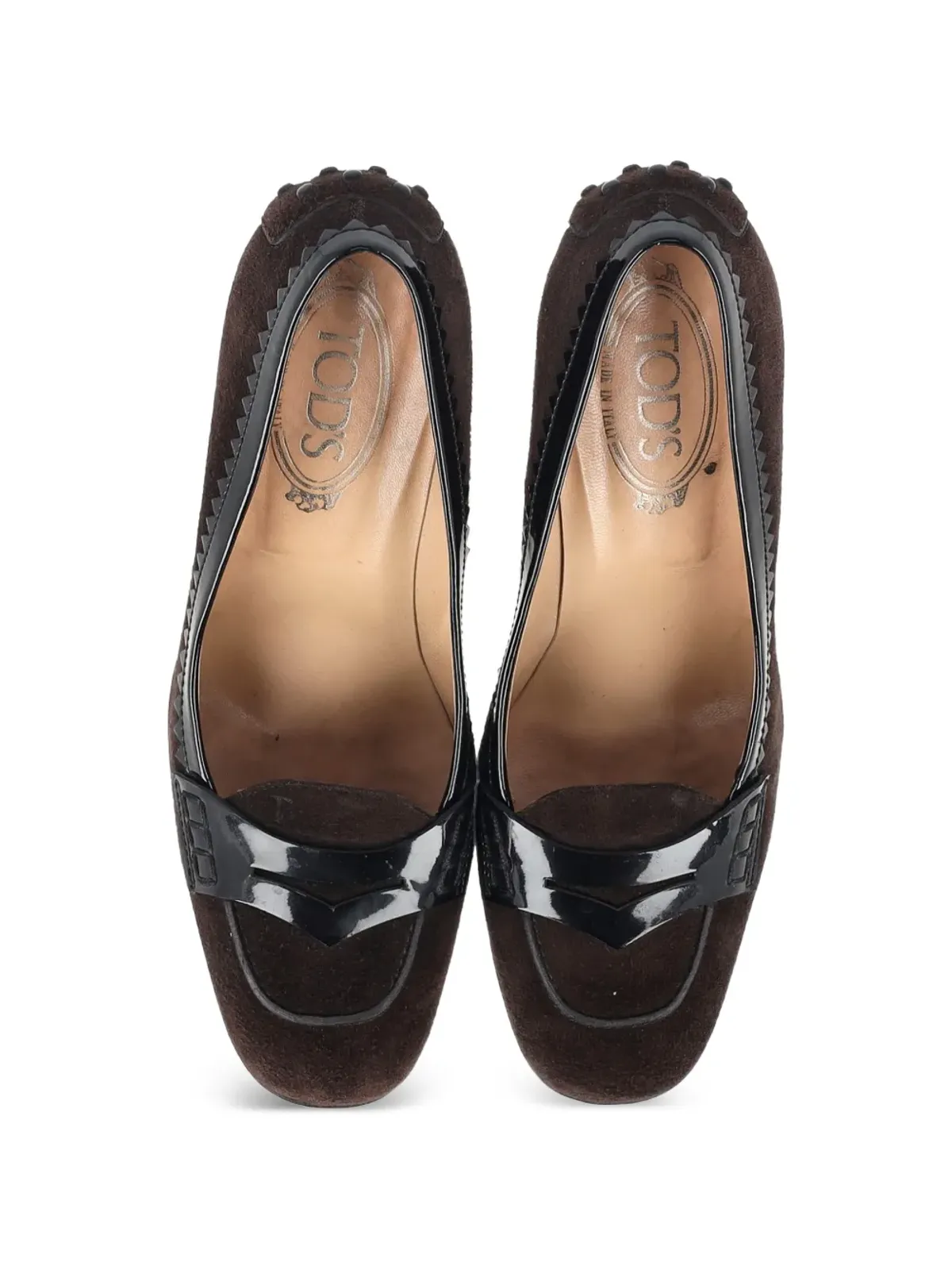 Tod's Vintage ペニーブロックヒールパンプス - ブラウン - 画像3