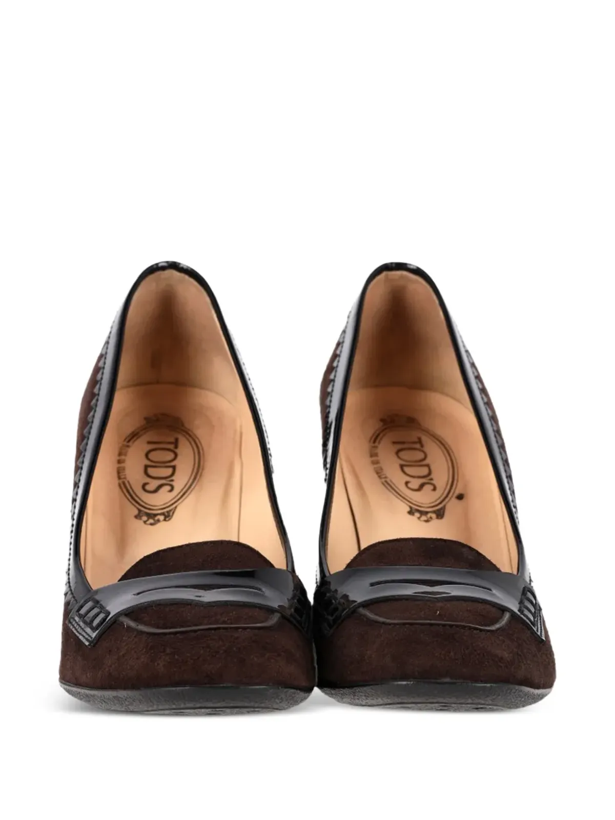 Tod's Vintage ペニーブロックヒールパンプス - ブラウン - 画像4