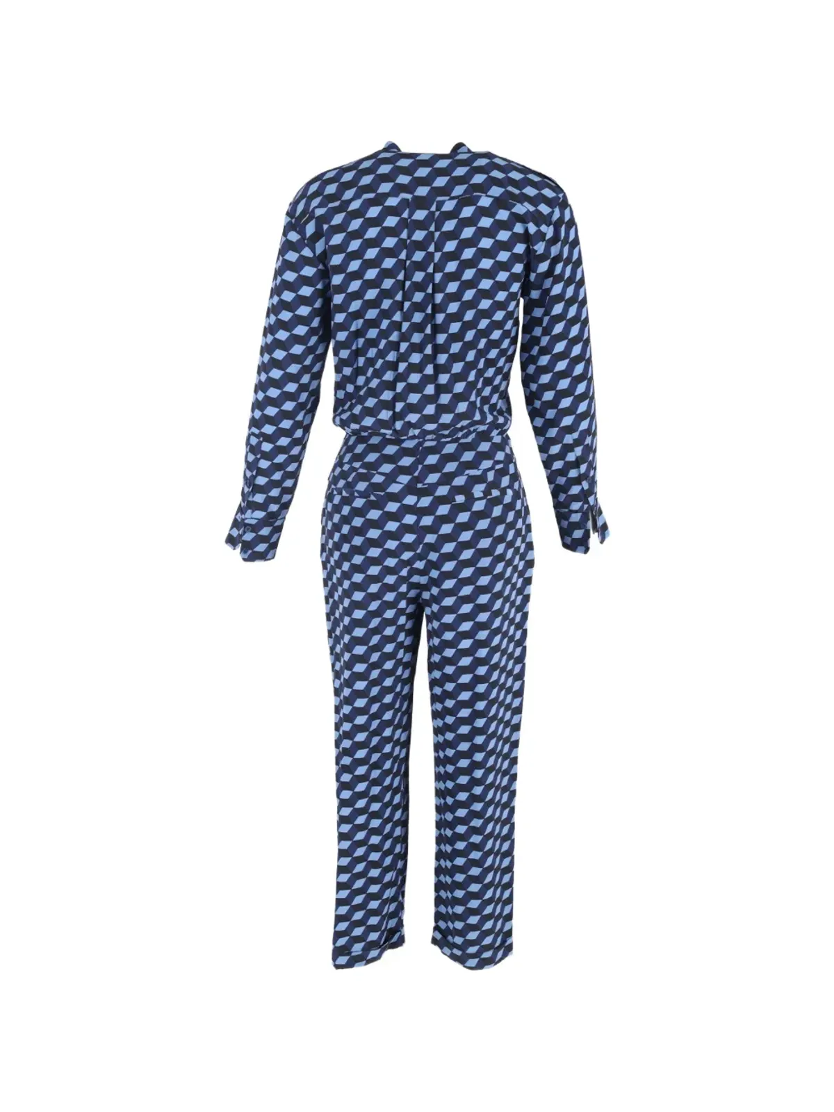 Diane Von Furstenberg Vintage ジオメトリック柄ジャンプスーツ - 画像2