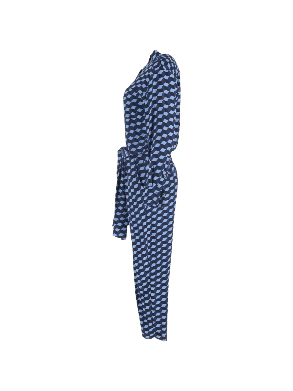 Diane Von Furstenberg Vintage ジオメトリック柄ジャンプスーツ - 画像3