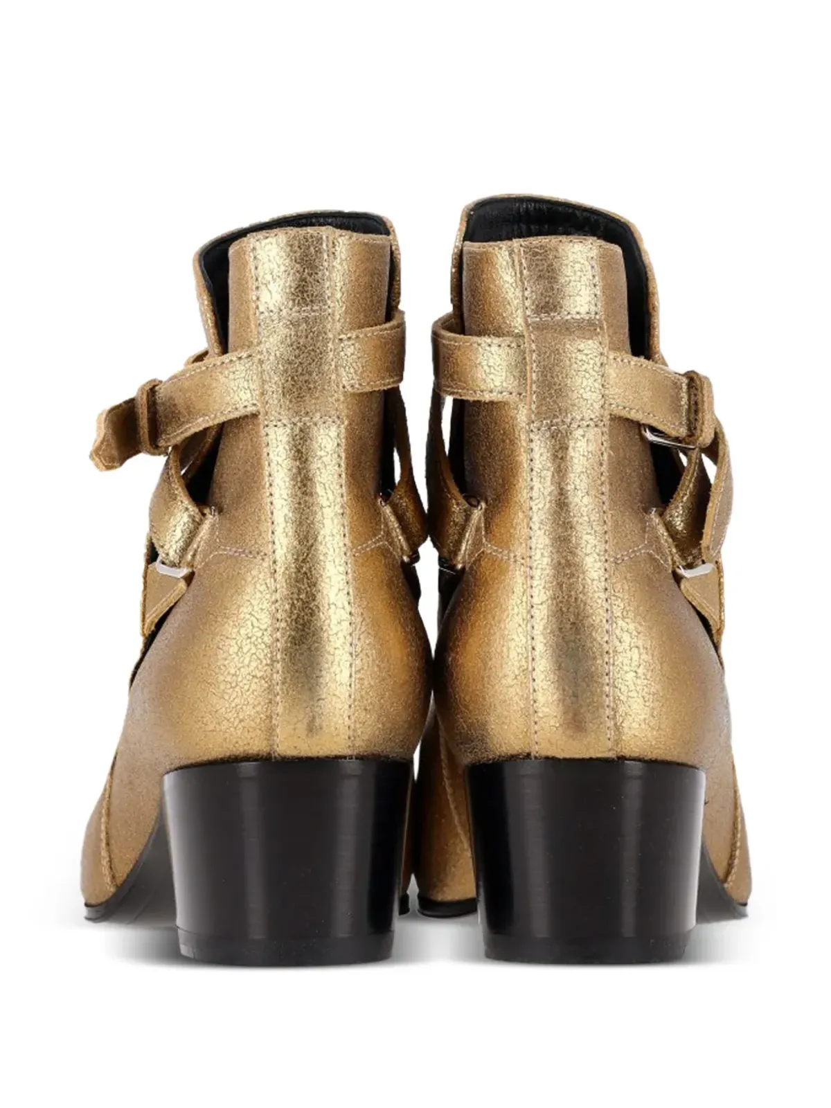 Saint Laurent Pre-Owned バックルストラップ アンクルブーツ - 画像5