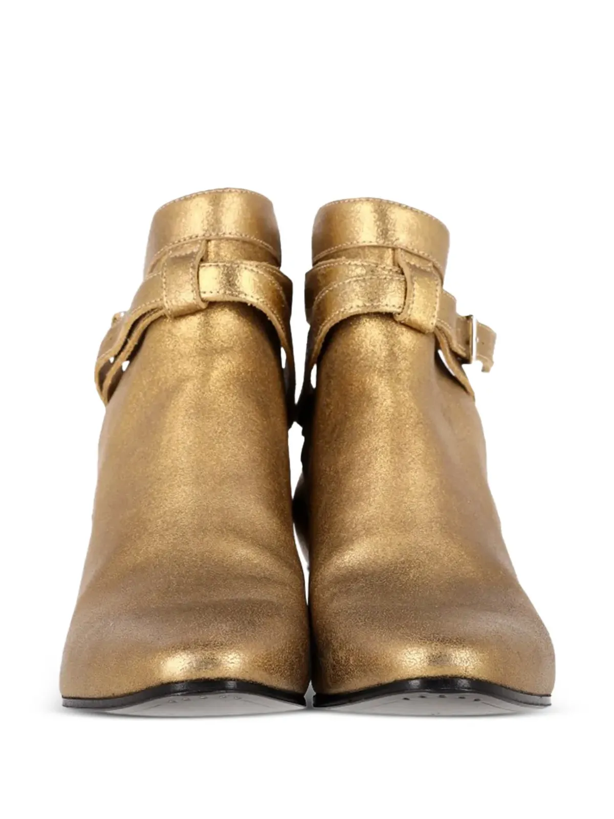 Saint Laurent Pre-Owned バックルストラップ アンクルブーツ - 画像3