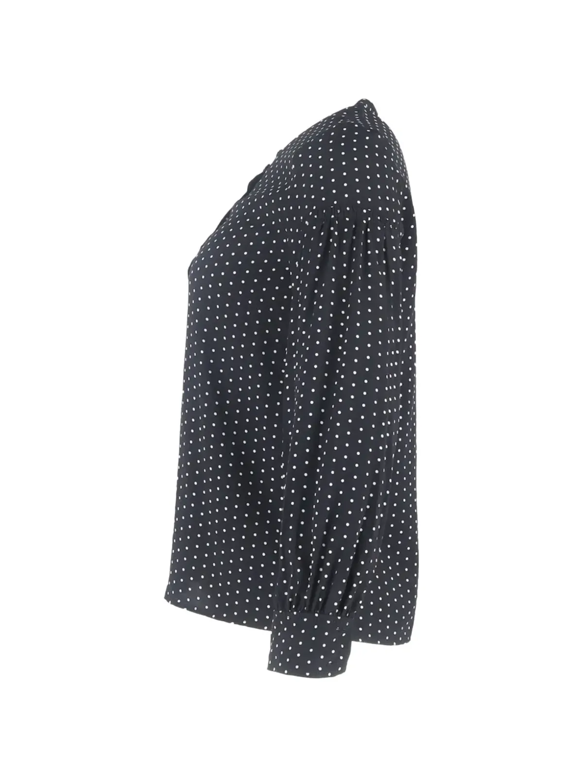 A.P.C. polka-dot pattern long sleeve blouse - Black - 画像3