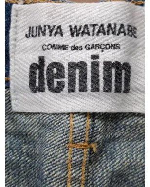 Junya Watanabe Comme des Garçons Pre-Owned ロゴパッチ コットンジーンズ ブルー - サムネイル3
