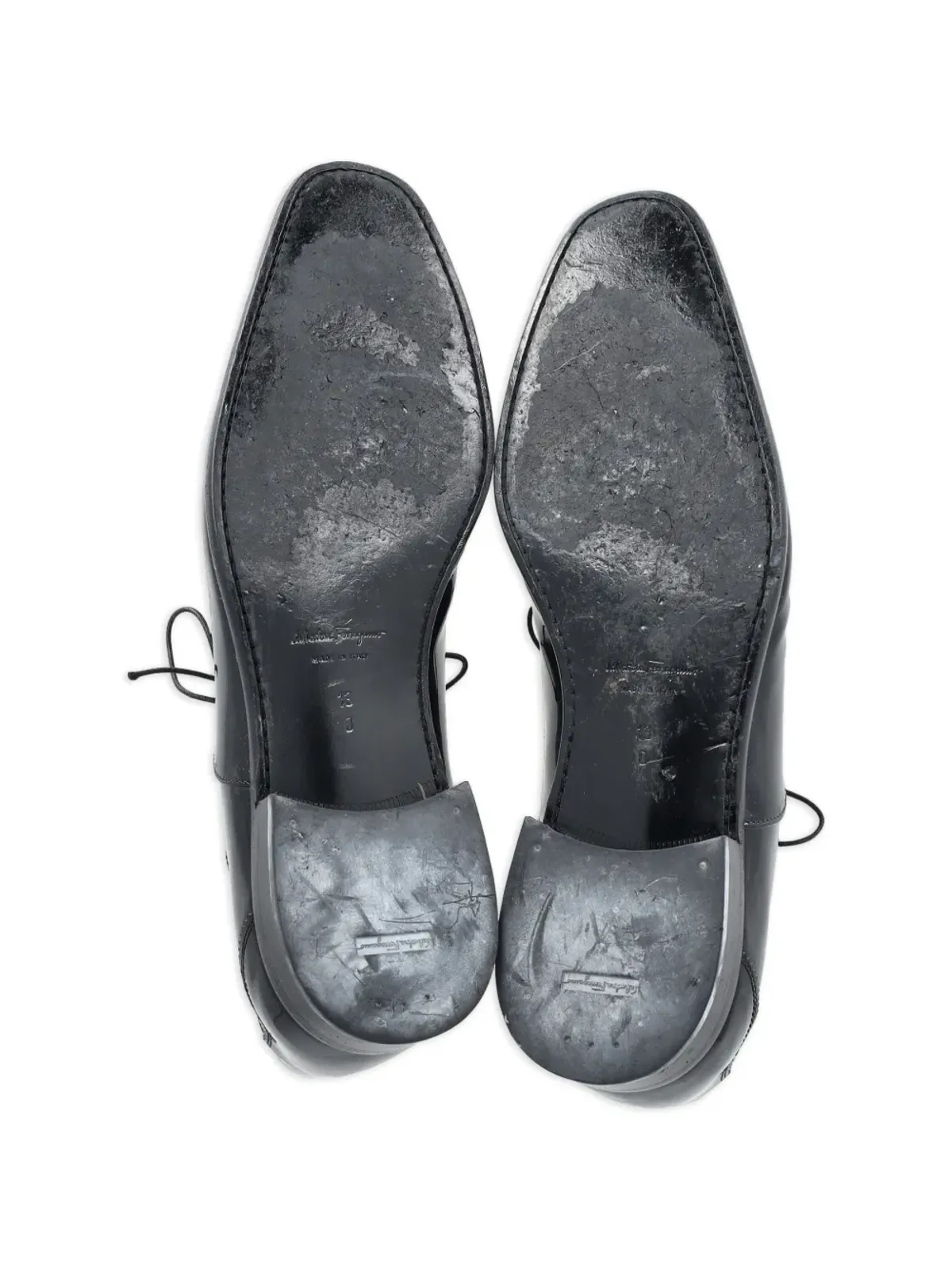 Ferragamo Pre-Owned レースアップオックスフォードシューズ - ブラック - 画像5