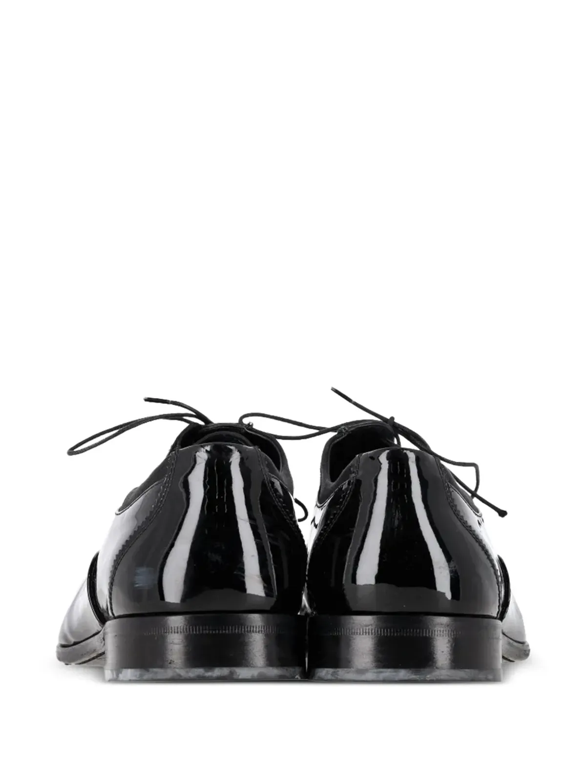 Ferragamo Pre-Owned レースアップオックスフォードシューズ - ブラック - 画像2