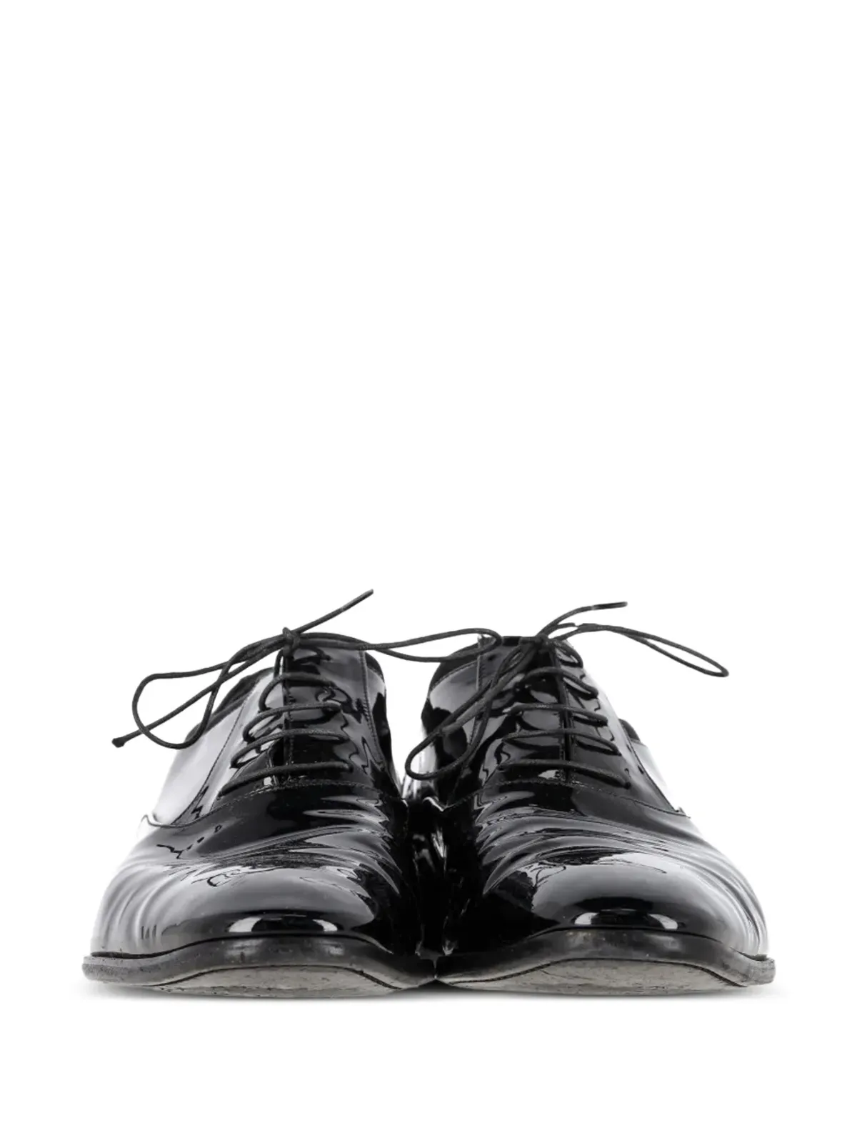 Ferragamo Pre-Owned レースアップオックスフォードシューズ - ブラック - 画像4
