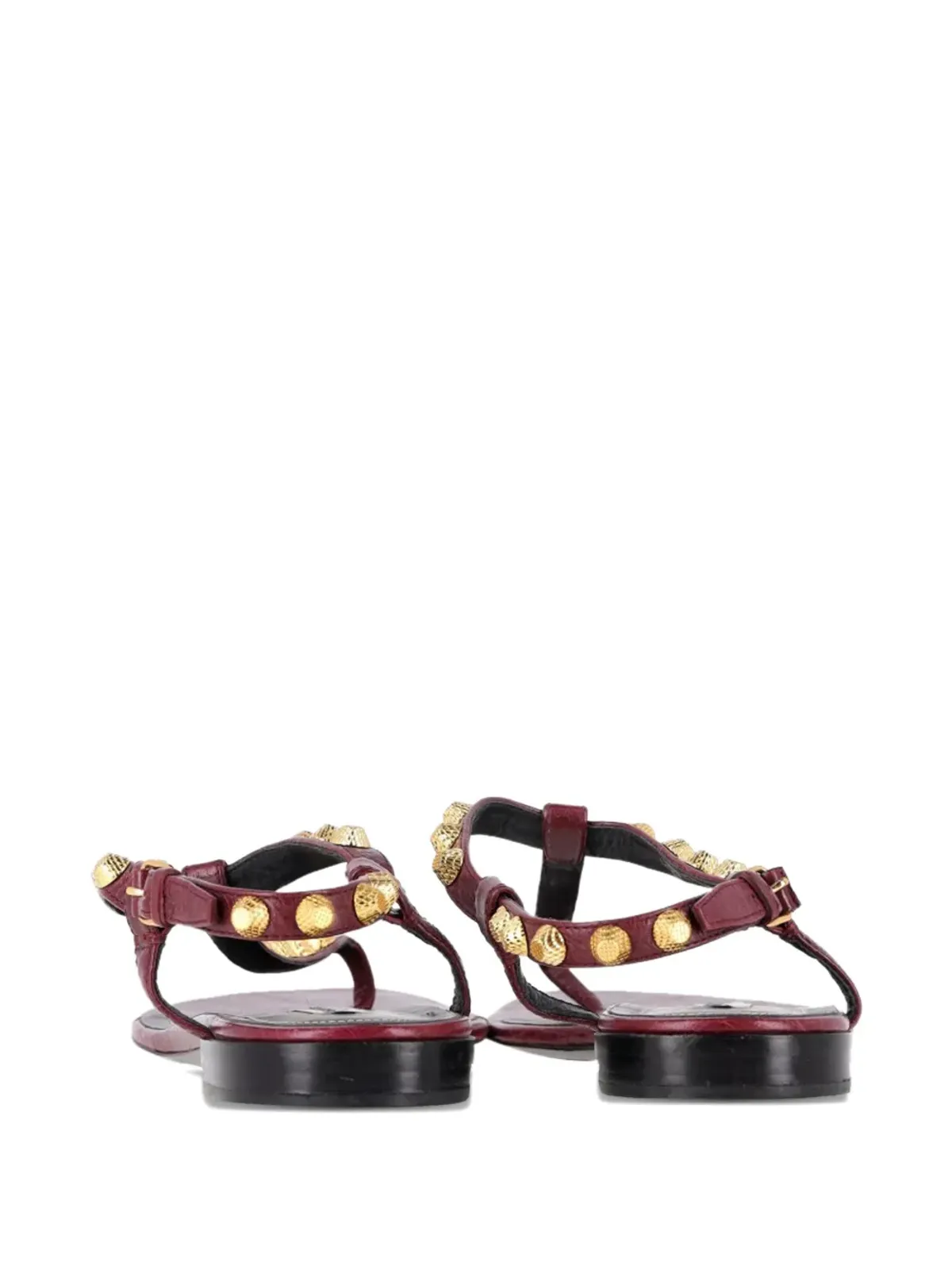 Balenciaga ビンテージ Arena スタッド付きアンクルストラップ・トングサンダル - レッド - 画像2