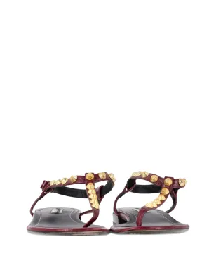 Balenciaga ビンテージ Arena スタッド付きアンクルストラップ・トングサンダル - レッド - サムネイル4