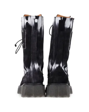Off-White Pre-Owned タイダイ柄スポンジソール コンバットブーツ - サムネイル2