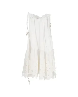 ZIMMERMANN scalloped self-tie top - White - サムネイル1