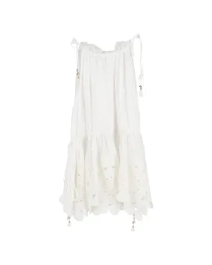 ZIMMERMANN scalloped self-tie top - White - サムネイル2