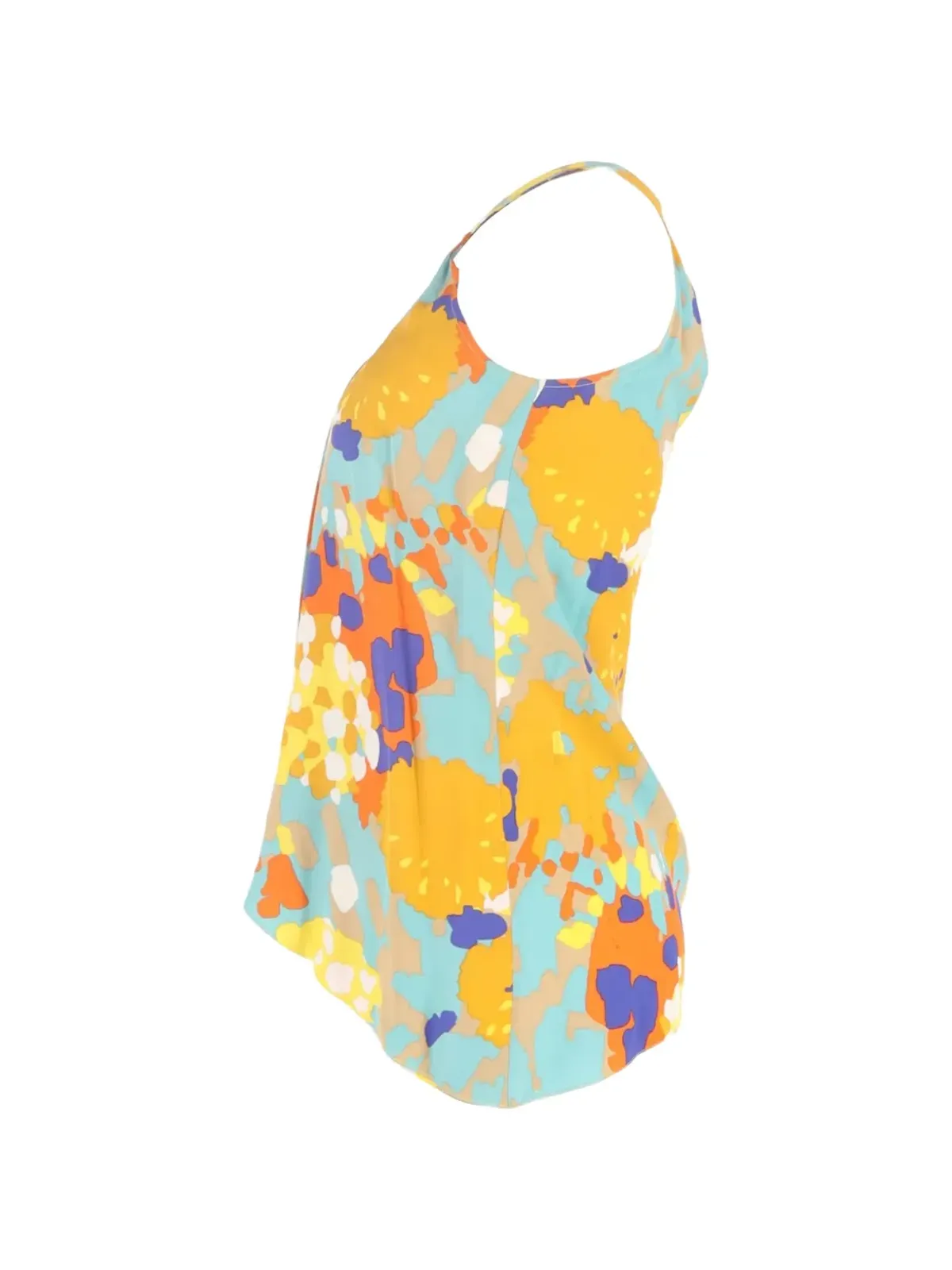 Diane Von Furstenberg Vintage プリントVネックノースリーブトップ - 画像2