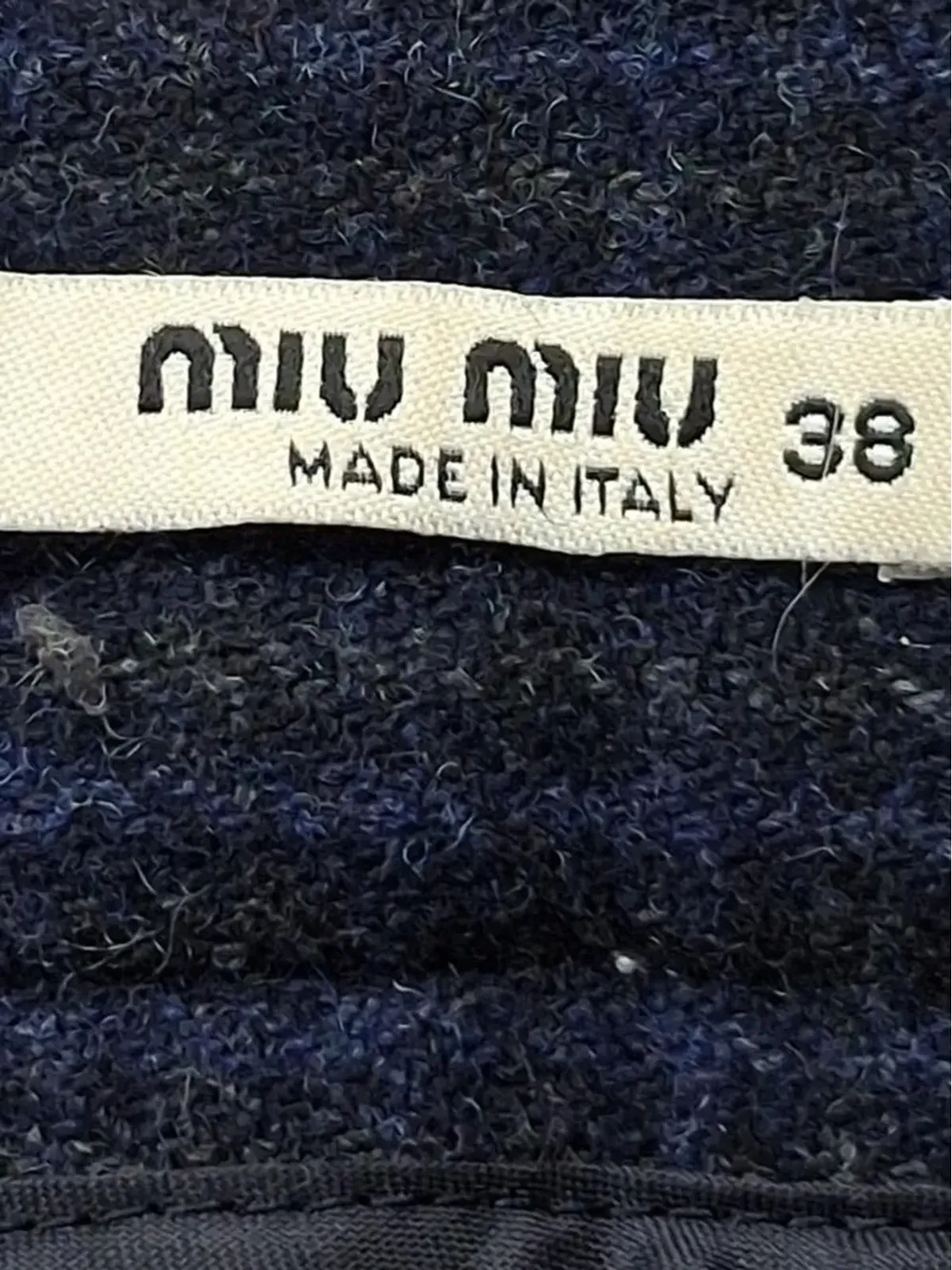 Miu Miu Pre-Owned クロップド ウールパンツ - Blue - 画像3