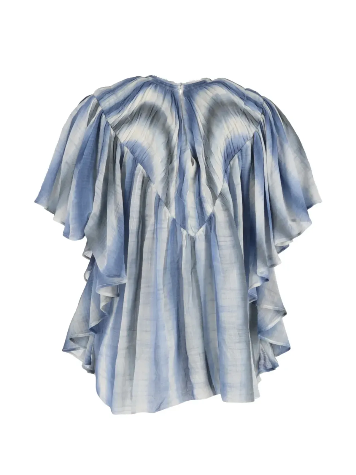 Chloé Vintage ラッフルタイダイ ブラウス - 画像2