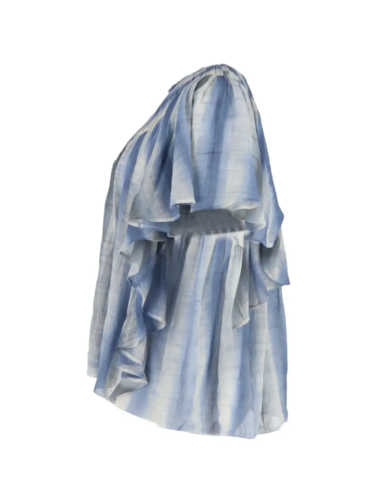 Chloé Vintage ラッフルタイダイ ブラウス - 画像3