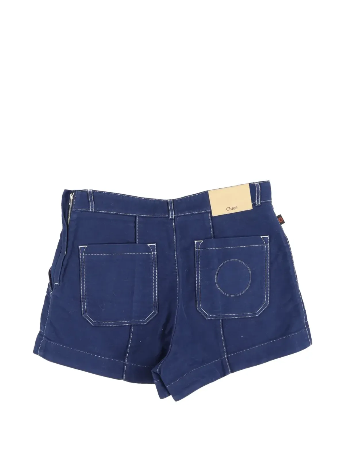 Chloé Vintage コントラストステッチ四ポケットショーツ - Blue - 画像2