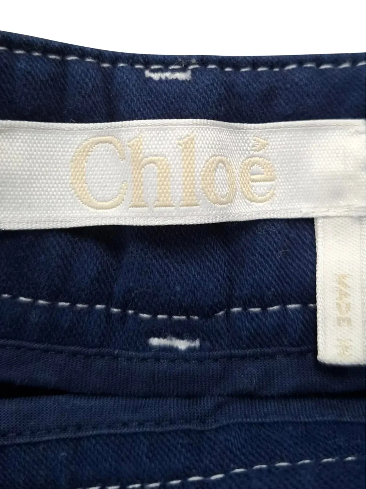 Chloé Vintage コントラストステッチ四ポケットショーツ - Blue - 画像3