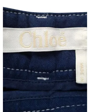 Chloé Vintage コントラストステッチ四ポケットショーツ - Blue - サムネイル3