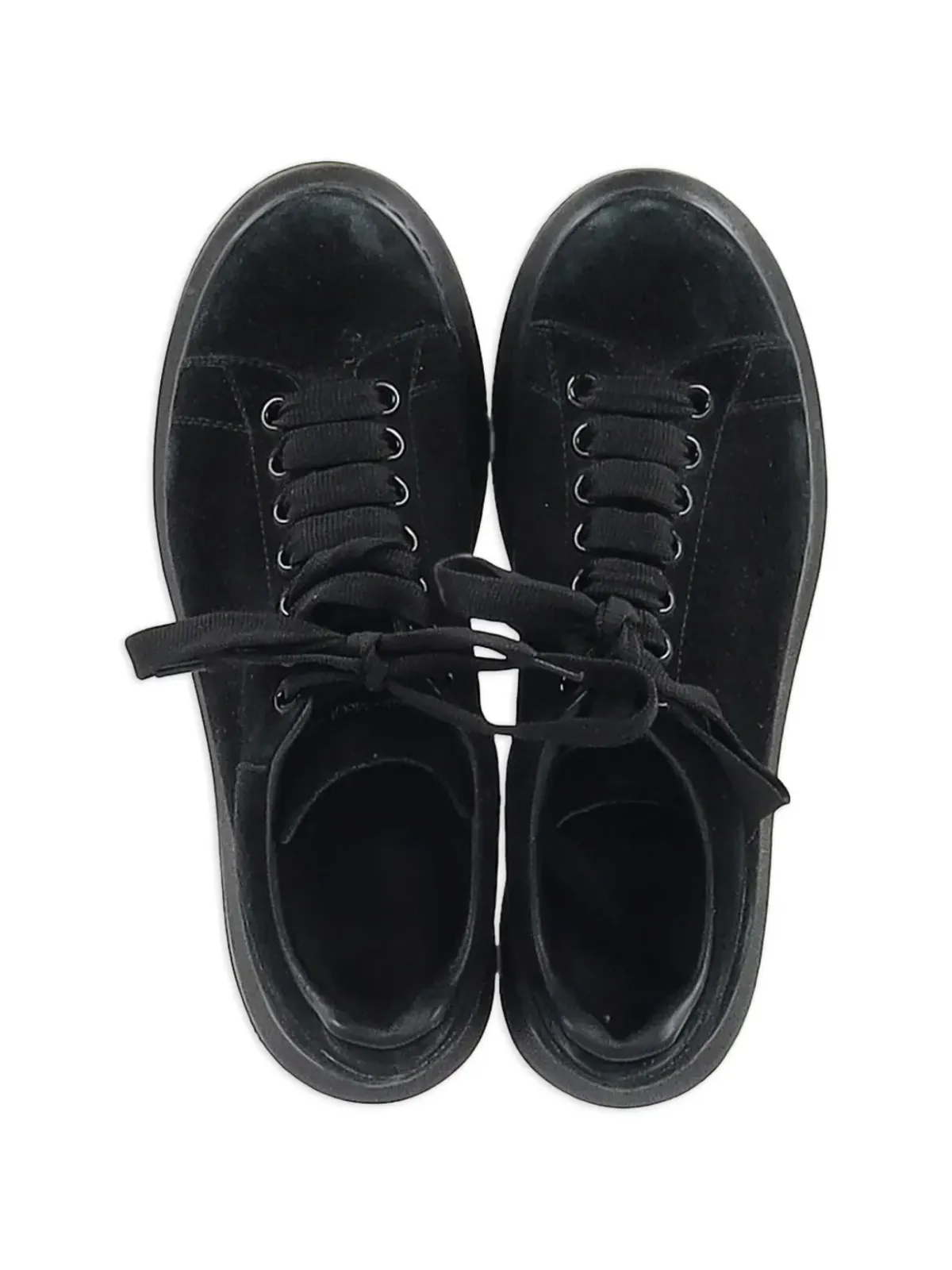 Alexander McQueen Pre-Owned ロゴディテール レースアップスニーカー - ブラック - 画像3