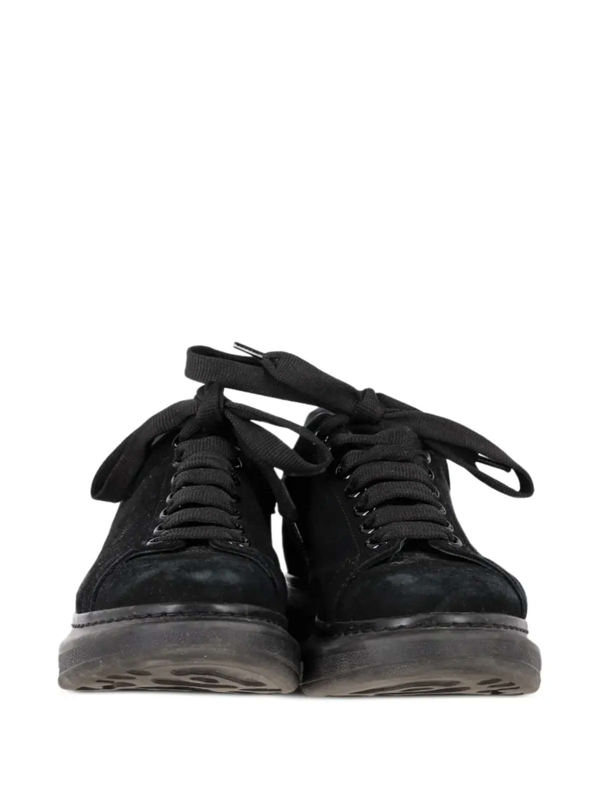 Alexander McQueen Pre-Owned ロゴディテール レースアップスニーカー - ブラック - 画像4