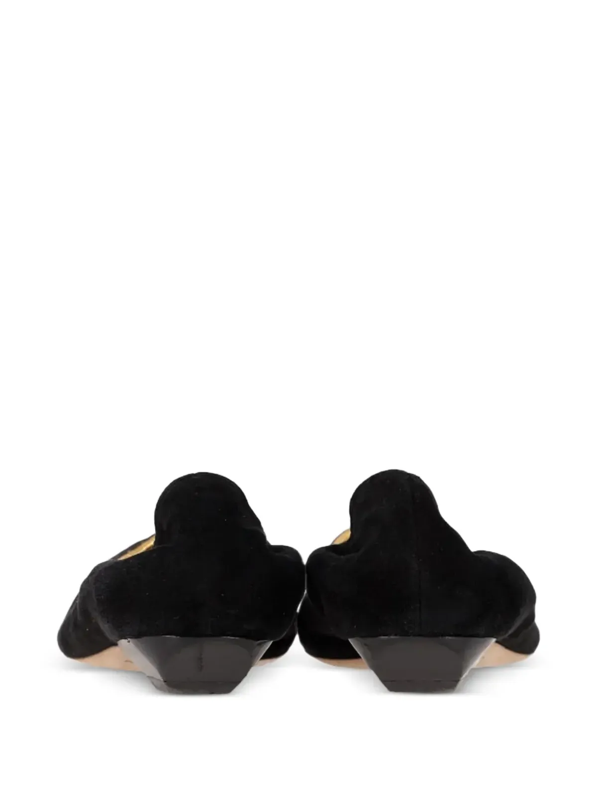 Lanvin - ポインテッドスエード フラットパンプス - ブラック - 画像2