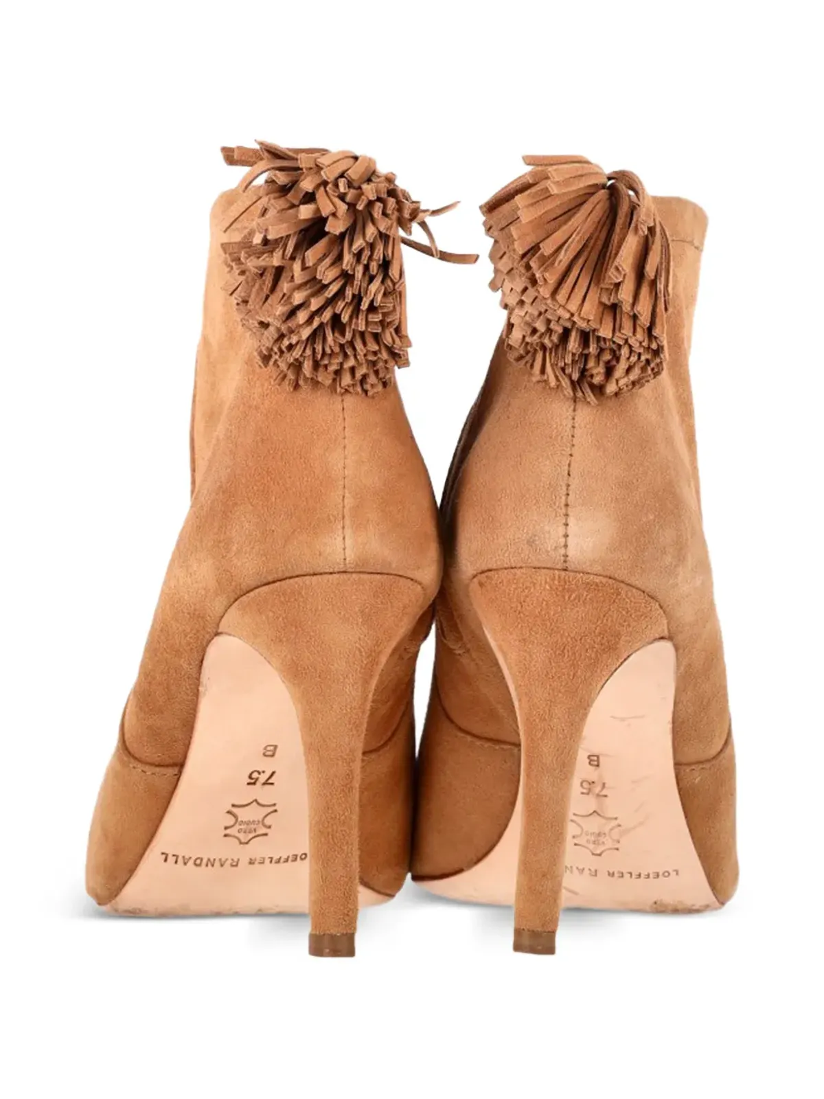 Loeffler Randall タッセル-トリム ハイヒール アンクルブーツ - ブラウン - 画像3