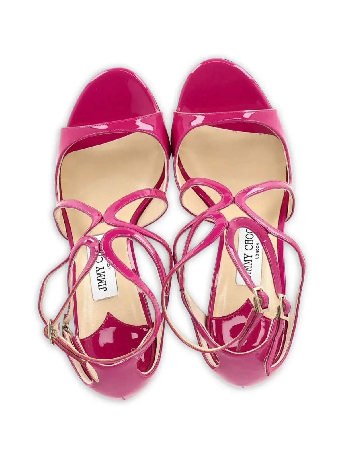 Jimmy Choo Pre-Owned ストラップ付きヒールサンダル（ピンク） - 画像3