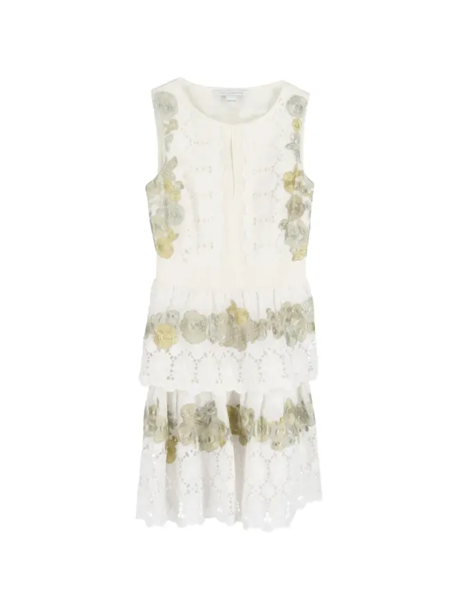 Diane Von Furstenberg Vintage Diane Von Furstenberg Vintage 花柄刺繍ミニドレスの商品画像