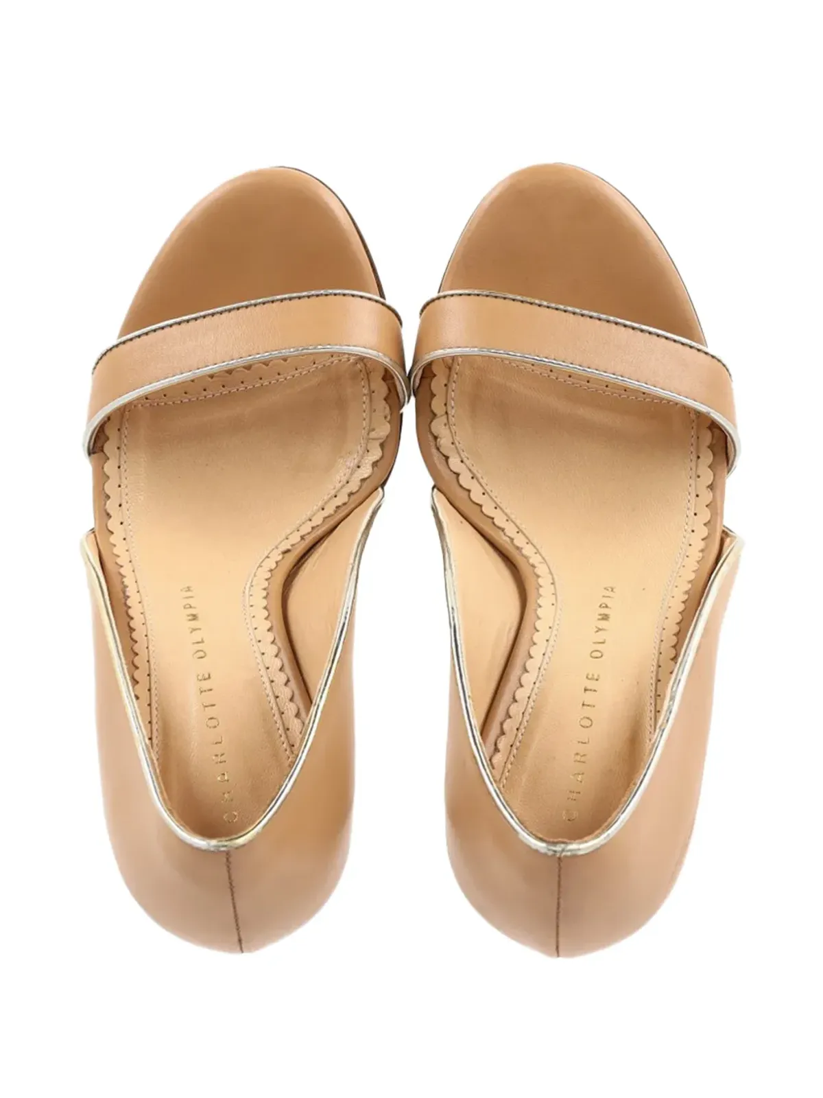 Charlotte Olympia Christine メタリックトリム サンダル - 画像3