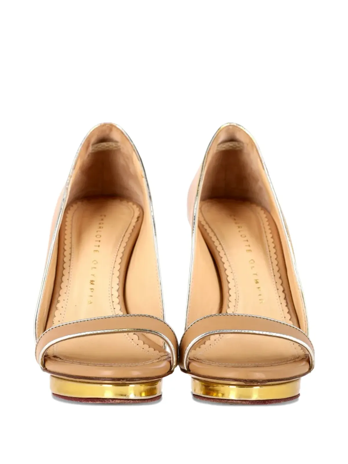 Charlotte Olympia Christine メタリックトリム サンダル - 画像4