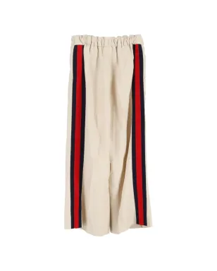 Gucci Pre-Owned ストライプディテール クロップドパンツ - サムネイル2